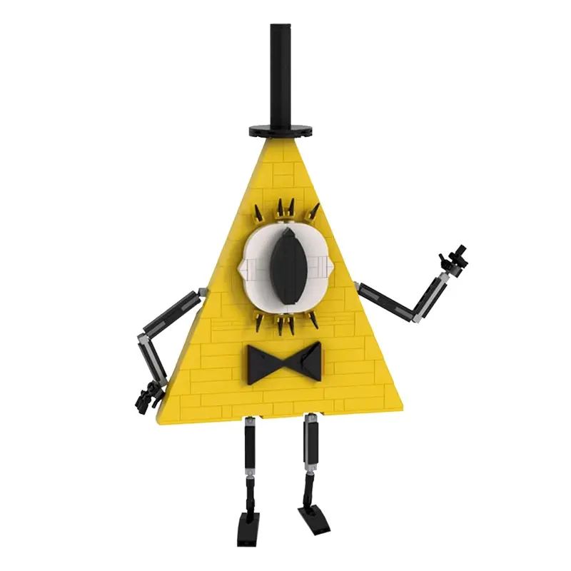 Goldmoc MOC-175772 Bill Cipher Model segitiga antar dimensi Monster iblis gravitasi jatuh blok mainan