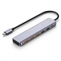 Station d'accueil mobile en alliage d'aluminium Mac Book Ultra 4K USB 3.1 Type-C pour transfert de données, charge de téléphone portable, Ethernet, stock disponible