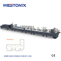 Machine à plier et à coller automatique à grande vitesse WESTONIX 650 mm avec fonction de pré-pliage et de verrouillage automatique du fond