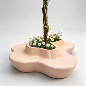 Chaise UHPC avec jardinière intégrée, siège public unique et personnalisé, mobilier paysager commercial pour hôpital et extérieur - Product Image 2