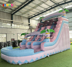 Toboggan aquatique gonflable à double piste, château gonflable à prix réduit - Product Image 3