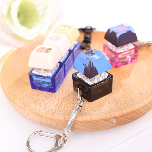 Biểu Tượng Tùy Chỉnh Anime Phong Cách Nhựa Keychain Bàn Phím Nút Keycaps Với Căng Thẳng Thiết Bị Chuyển Mạch Fidget Clicker Keyring - Product Image 3