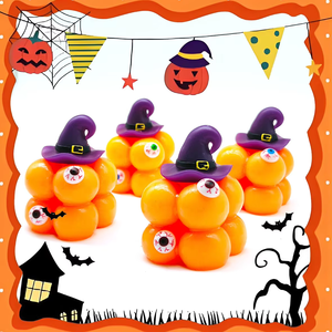 Serie de vacaciones transfronteriza: Cubo sólido de Halloween de plástico, juguete antiestrés peculiar y burlón, squishies al por mayor - Product Image 3