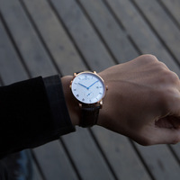 Montre pour homme CARNIVAL, élégante et minimaliste, automatique, mécanique, résistante à l'eau 30M, acier inoxydable, cadran 40 mm, bracelet en cuir véritable