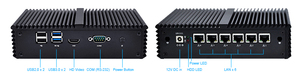 Q555G6 Qotom Q555G6 Mini PC de bureau Core I5-7200U 2.5Ghz AES-NI 6 Gigabit NIC Barebone Mini ordinateur Routeur Pare-feu Mini PC - Product Image 4