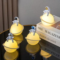 Lampe de nuit astronaute, lampe lune, lampe Saturne, lampe d'ambiance, décoration astronaute, veilleuse