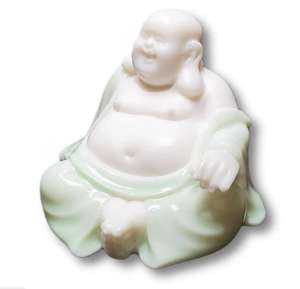 Figurine de <span class=keywords><strong>bouddha</strong></span> en céramique blanche, 1 pièce, ornements de voiture (hilarant) - Product Image 2