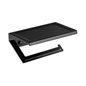 Porte-papier toilette mural en acier inoxydable 304 noir, support pour téléphone portable, pour cuisine et salle de bain, écologique - Product Image 5