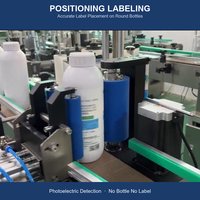 Machine d'étiquetage entièrement automatique en acier inoxydable, étiqueteuse autocollante avec support de rouleau d'étiquettes pour usine de jus
