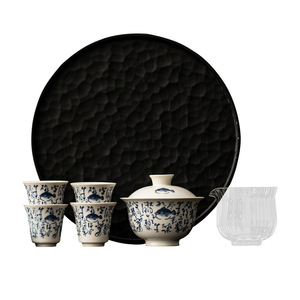 Creative Semi-Colored Mandarin Fish Gaiwan <b>Tea</b> <b>Set</b> Porcelain Office Business <b>Gifts</b> 2025 New Style - Product Image 5