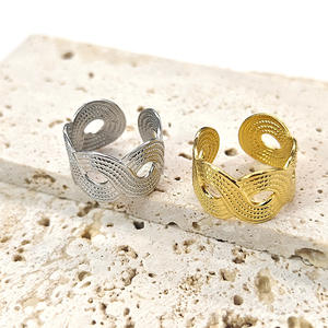 Anello in Acciaio Inossidabile Xinghe per Commercio Estero, Stile Europeo e Americano, Anello Aperto in Titanio per Uomo e Donna, Indice Personalizzato - Product Image 3