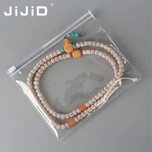 JiJiD Customized Pvc Accessories Plastic Packaging Bag High Quality Jewelry Pouch With Zipper Jewelry clear plastic bag