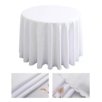 120 nappes rondes nappe blanche pour fête à la maison couverture de Table noire de mariage