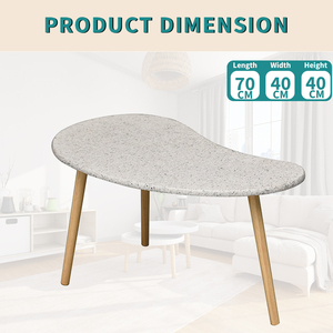 Tùy chỉnh thiết kế độc đáo hình dạng bàn cà phê với chân gỗ và đầu đá cẩm thạch - Product Image 6