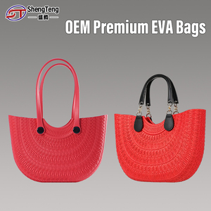 Bolso de playa Eva de viaje impermeable a la moda de verano, bolsos con logotipo personalizado con patrón de cubo, cierre de cubierta, bolsas de compras recicladas - Product Image 1