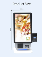 Kiosque de commande de bureau Android/Windows de 21,5 pouces avec imprimante, scanner, paiement de commande, kiosque pour restaurant, fonction SDK