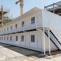 Casa Modular Prefabricada de Lujo de Doble Capa, Edificio Portátil de Dos Pisos, Casa Contenedor para Cocina, Baño, Dormitorio, Sala de Estar y Oficina