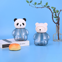 Botella de agua infantil de gran capacidad, libre de BPA, de Tritán, con tapa de animal 3D, portátil, tipo bandolera, personalizable.