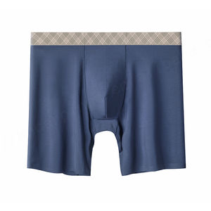Wholesale Custom Design 91modal 9spandex Mens Underwear <b>Long</b> <b>Boxer</b> <b>Brief</b> Plaid Band Comfortable Men'S <b>Long</b> <b>Boxers</b> <b>Briefs</b> - Product Image 5