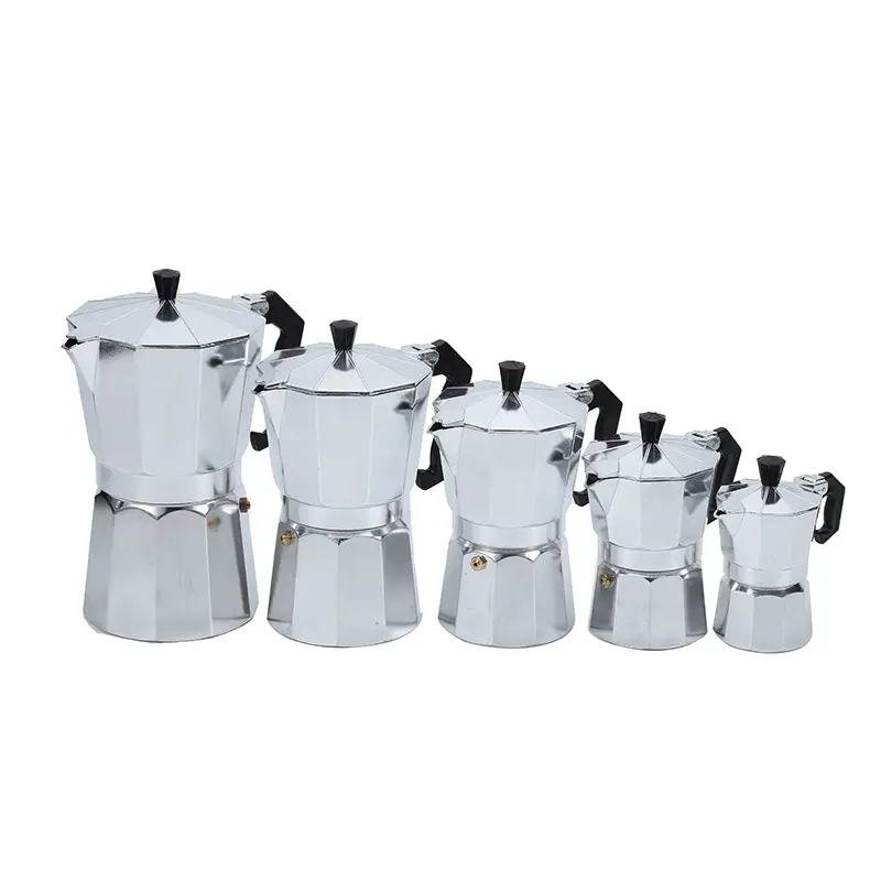 Nhà Sản Xuất Tùy Chỉnh Barista Cà Phê Maker Trà Đen Nồi Nhôm Cắm Trại Đổ Hơn Ấm Đun Nước Pha Moka Cà Phê Nồi