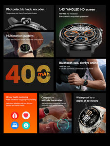 Montre connectée GPS S666 multisports avec écran AMOLED HD de 1,43 pouce (466*466), suivi du sommeil, de la fréquence cardiaque et de la santé - Product Image 4