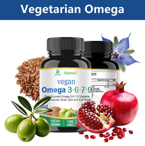 Gélules d'Oméga <span class=keywords><strong>3</strong></span>, 6, 7 et 9 à base de plantes, <span class=keywords><strong>huile</strong></span> de lin, d'<span class=keywords><strong>olive</strong></span>, de borragine et de sacha inchi pour soutenir la santé cardiaque, cérébrale, cutanée et oculaire - Product Image 1