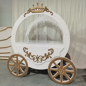 Fondo de coche de flores doradas, carrito de regalo acrílico, decoración para fiesta de boda, <span class=keywords><strong>precio</strong></span> de fabricante - Product Image 3