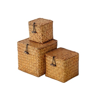 Tre Tự Nhiên Hộp Lưu Trữ Hiện Đại Mini Đám Cưới Giỏ Quà Tặng Hộ Gia Đình Tay Dệt Hamper 100% Handmade Khá Giỏ Cho Quà Tặng - Product Image 2