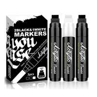 Ensemble de marqueurs de graffiti de rue en acrylique noir 15mm de marque personnalisée pour l'art de rue et l'écriture de rue