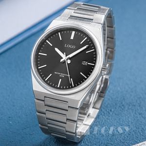 Montre de marque privée en acier inoxydable pour hommes montres homme logo personnalisé étanche luxe Bling montre à <span class=keywords><strong>quartz</strong></span> pour hommes en gros - Product Image 4