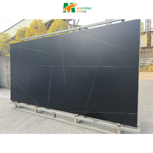 Hiện đại 12 mét lớn slab thiêu kết đá slab Matt đen cho các ứng dụng trong nhà-khách sạn bảng Top nhà bếp phòng ăn phòng khách trường - Product Image 5