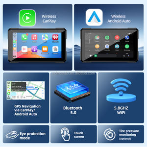 신형 오토바이 GPS 내비게이션 5인치 HD 터치스크린 IP67 방수 안드로이드 카플레이 마그네틱 퀵 릴리즈 도난 방지 - Product Image 3