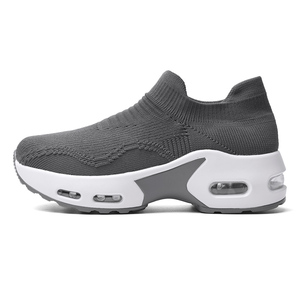 Sepatu Custom wanita, sneaker panggung desainer polos dengan logo, bernafas - Product Image 3