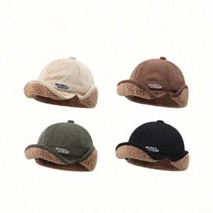 Casquette de baseball unisexe chaude en laine pour l'hiver avec visière et cache-oreilles pour la chasse en extérieur - Product Image 6