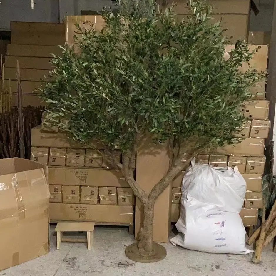 8ft الحديثة شجرة الزيتون الخضراء الاصطناعية ل حديقة الديكور الزيتون مصنع