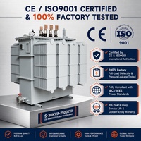 Transformateur de puissance triphasé immergé dans l'huile 30KVA 10000V vers 400V, double enroulement cuivre-acier, 50/60Hz, alimentation industrielle