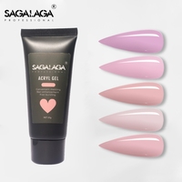 SAGALAGA Gel Acrylique pour Extension d'Ongles, Gel de Construction Rapide Sans Bulles, Gel de Construction Robuste pour Salon de Manucure, Vente en Gros OEM