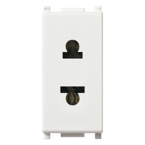 ปลั๊กไฟ 2P 16A แบบ USA EU ขนาด 4.8 มม. สีขาว - Product Image 1