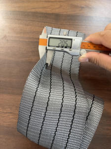 Sangle en polyester de 10 cm de large, grise, haute résistance, pour le cerclage et le levage de charges lourdes - Product Image 4