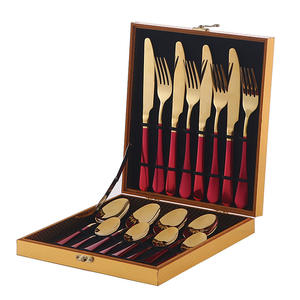 Golden Stainless Steel <b>Cutlery</b> Set 16 Pieces 410 Material Dishwasher Safe Simple Style Western Utensils for 4 People - Product Image 3