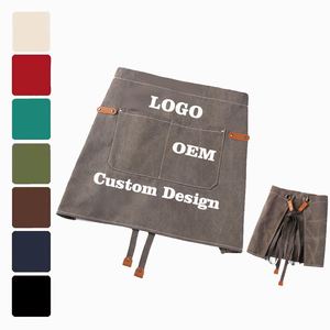 Suitable for Various Barbecue Stall Maintenance Purposes, Commercial Half <b>Apron</b>, Customizable Logo, Reusable, Machine Washable - Product Image 1