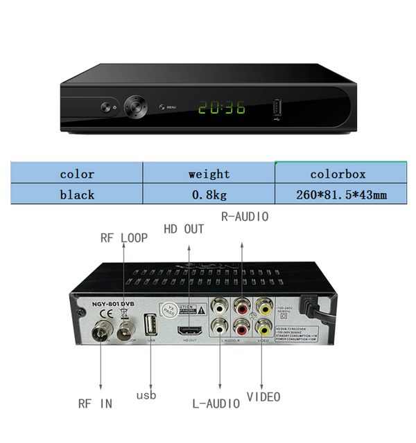 RUSSIA Strong signal Tv Tuner Dvb T2 Dvb T2 Transmitter FTA H.264 Dvb T2