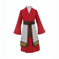 Mulan Cosplay Party Dress with Dragon for Kids