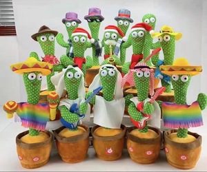 Cactus Dansant Viral - Peluche Lumineuse Parlante et Chantante avec 120 Chansons, Fonction d'Enregistrement et de Répétition <span class=keywords><strong>pour</strong></span> Enfants et Soulagement du Stress - Product Image 1