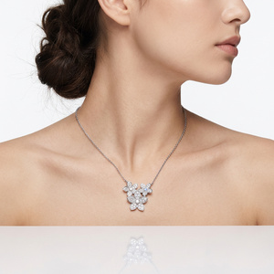 Conjunto de Joyería de Moda al por Mayor, Collar de Flores Chapado en Rodio para Mujer, Regalo de Boda - Product Image 4