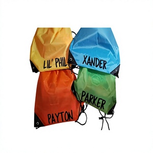 Custom Logo Drawstring Backpack Nylon Sports <b>Bag</b> Wholesale Color Options Personalised Printing Gym Cinch <b>String</b> <b>Bag</b> Manufacturer - Product Image 4