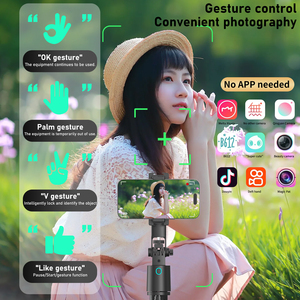360 °   Stabilisateur de smartphone rotatif avec suivi du visage et déclencheur à distance - Perche à selfie automatique pour diffusion en direct/vlogging - Product Image 4