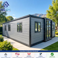 Maison conteneur préfabriquée extensible de 30 pieds, 3 chambres, conforme aux normes australiennes FAT, inspectée par une tierce partie, testée aux intempéries (16 mm), villa mobile