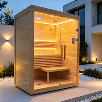 Sauna TRIUNITY de haute qualité à prix abordable, sauna extérieur en cèdre rouge, sauna traditionnel en cèdre à vendre