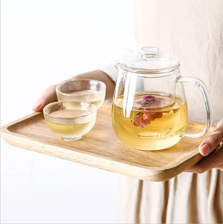 Borosilicate Glass Tea Pot Heat Resistant Handle Design
